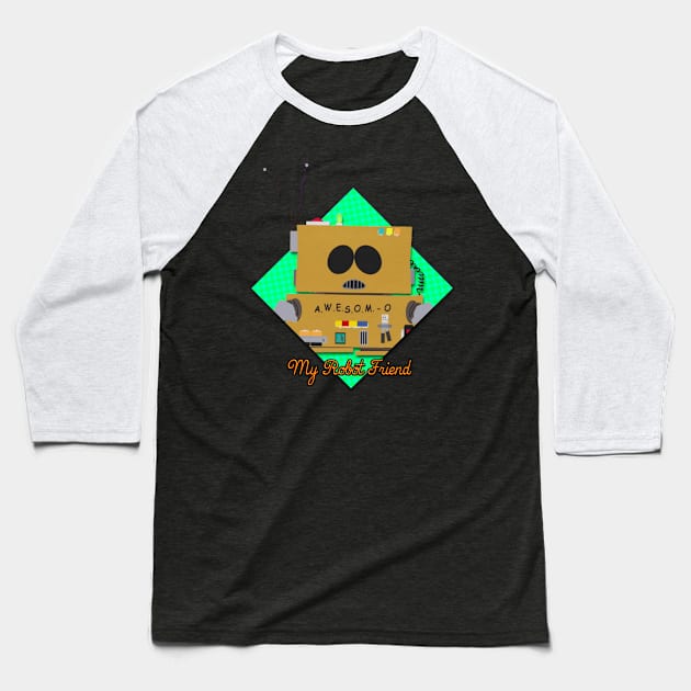 South Park - A.W.E.S.O.M.-O My Robot Friend Baseball T-Shirt by Xanderlee7